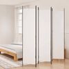 vidaXL Sobna pregrada s 5 panela bijela 250 x 220 cm od tkanine