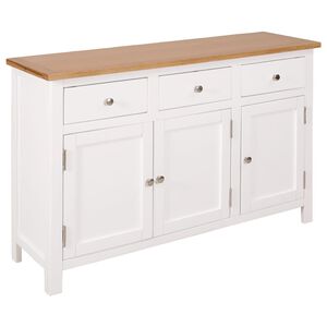 vidaXL Komoda od masivne hrastovine 110 x 33,5 x 70 cm