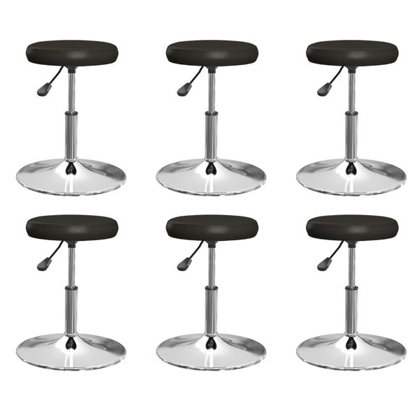 vidaXL Okretne stolice 6 kom crne od umjetne kože