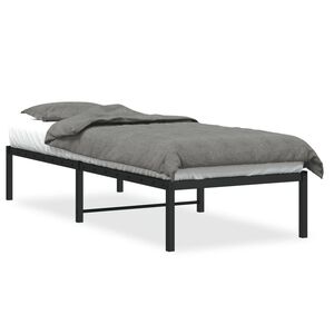 vidaXL Metalni okvir za krevet crni 75 x 190 cm