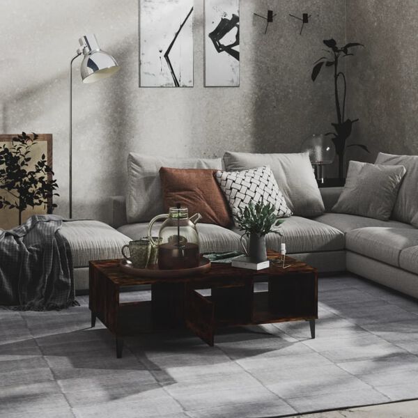 vidaXL Stolić za kavu boja dimljenog hrasta 103,5 x 60 x 35 cm drveni