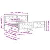 vidaXL Krevetna konstrukcija Crna 160 x 200 cm Čvrsto borovo drvo