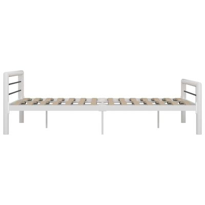 vidaXL Okvir za krevet bijelo-crni metalni 160 x 200 cm