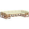 vidaXL Set vanjskih sofa s jastukom 10 pcs Prirodna i krem