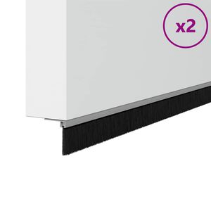 vidaXL Držač četke za vrata 2 pcs Srebrno 100 cm Aluminijski legura