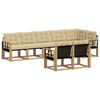 vidaXL Set vanjskih sofa 8 kom. 7-sjedala Bijela i bež