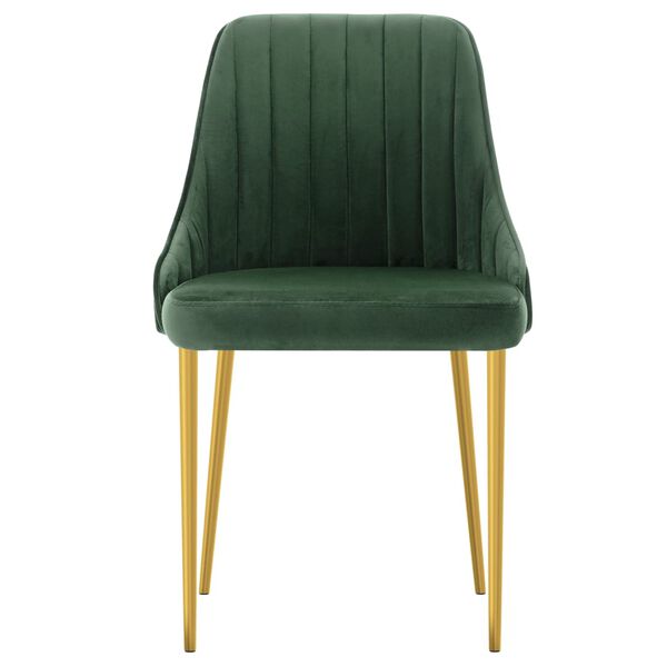 vidaXL Blagovaonske stolice 2 kom tamnozelene bar&scaron;unaste