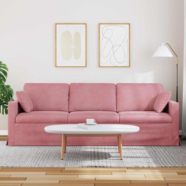 vidaXL Sofa Ružičasta 228 x 78 x 80 cm Bar&scaron;un