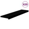 vidaXL Gazi&scaron;ta stepenice 20 kom smeđe-crni 100x25x2 cm masivna hrast