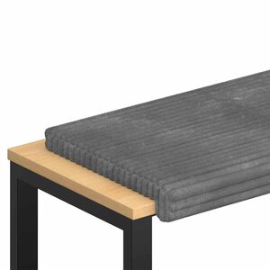 vidaXL Jastučić za klupu Pli&scaron;ani kord Svjetlosiva Dubina 35 cm