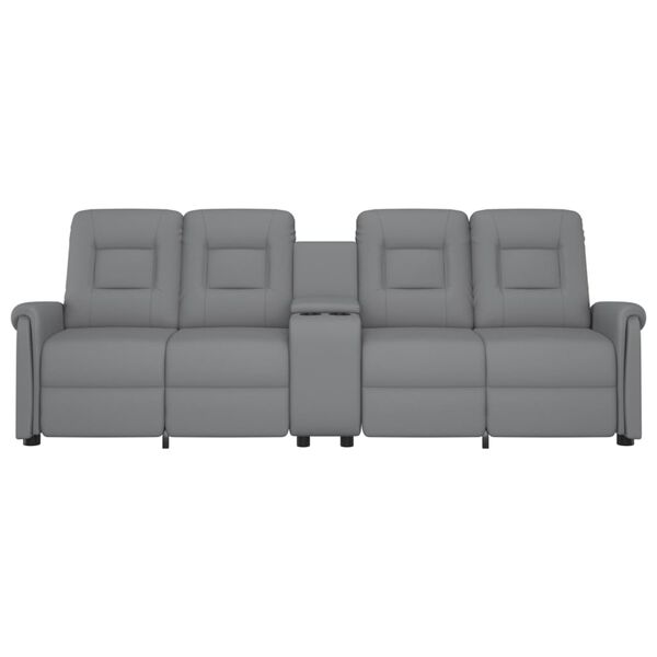 vidaXL Masažni četverosjed s držačem čaša sivi