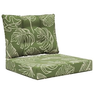 vidaXL Jastuk za vanjsku sofU 2 pcs Dizajn lista Poliester
