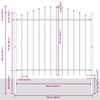 vidaXL Vrtna Ograda 7 pcs Siva 170 x 165 cm Čelik s prahom premazan