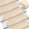 vidaXL Prostirke za stepenice 10 kom 65x21x4 cm krem poluokrugle velike