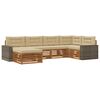 vidaXL Set vanjskih sofa 6 kom. Prirodna i bež