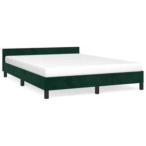 vidaXL Okvir za krevet bez madraca tamnozeleni 140x190 cm bar&scaron;unasti