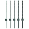 vidaXL Stup za ogradu 5 pcs Zelena 100 cm Čelik