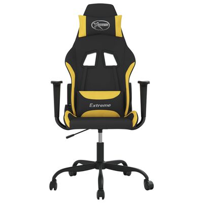 vidaXL Igraća stolica od tkanine crno-žuta