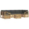 vidaXL Set vanjskih sofa s jastukom 8 pcs Bijela i antracit Poliester