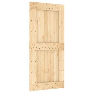 vidaXL Klizna vrata NARVIK Prirodna i crna 95 x 210 cm (213,5 cm)