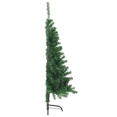 vidaXL Umjetna polovica božićnog drvca sa stalkom zelena 120 cm PVC