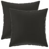 vidaXL Presvlaka za jastuk 2 pcs HEERLEN Crna 30 x 30 cm Poliester