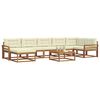 vidaXL Set vanjskih sofa s jastukom 8 pcs Prirodna i krem