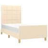 vidaXL Okvir za krevet bez madraca krem 100 x 200 cm od tkanine