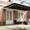 vidaXL Skrovita tenda Crna 500 &times; 350 cm Poliester i aluminij