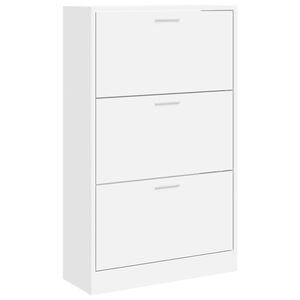 vidaXL Ormarić za cipele bijeli 63x24x103 cm od konstruiranog drva