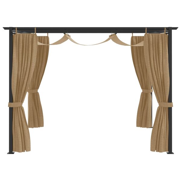 vidaXL Sjenica 4 x 3 m smeđe-siva