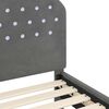 vidaXL Okvir kreveta za malu djecu s naslonom Tamno siva 70 x 140 cm