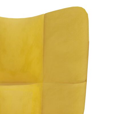 vidaXL Stolica za opuštanje boja senfa baršunasta
