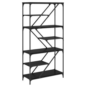 vidaXL Polica Crni hrast 91 x 36 x 176 cm Konstruirano drvo