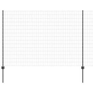 vidaXL Euro ograda s postom 10 x 1,6 m Čelik premazan PVC-om Siva