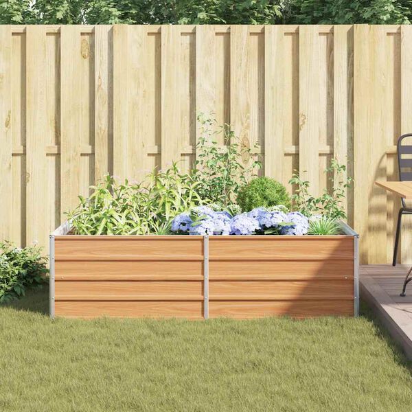 vidaXL Povi&scaron;ena vrtna gredica 160 x 80 x 45 cm pocinčani čelik srebrna