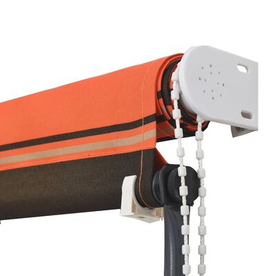 vidaXL Tenda na uvlačenje s LED svjetlima 300x150 cm narančasto-smeđa