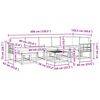 vidaXL Set vanjskih sofa s jastukom 8 pcs Prirodna i bež