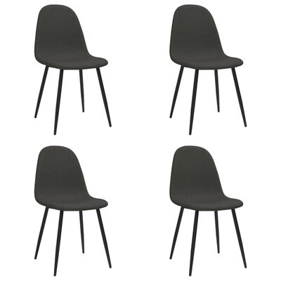 vidaXL Blagovaonske stolice 4 kom 45x53,5x83 cm crne od umjetne kože