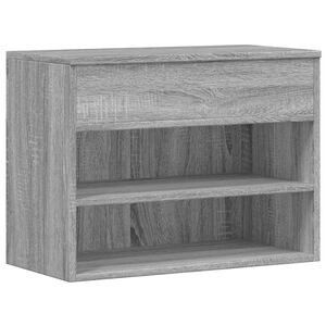 vidaXL Klupa za cipele boja sivog hrasta 60x30x45 cm konstruirano drvo