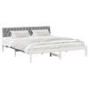 vidaXL Okvir kreveta s uzglavljem Bijela i svijetlosiva 180 x 200 cm