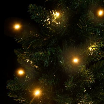 vidaXL Umjetno osvijetljeno božićno drvce sa stalkom zeleno 90 cm PVC
