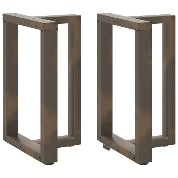 vidaXL Noge za blagovaonski stol T-oblika 2 kom Crne 50x35x(72-73) cm Čelik