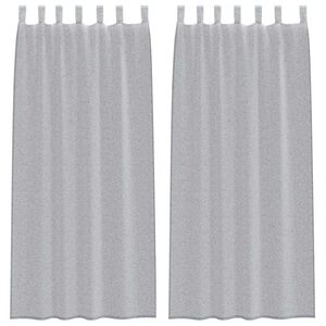 vidaXL Voile zavjesa 2 kom. Tamno siva 225 x 140 cm Poliester