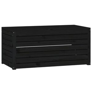 vidaXL Vrtna kutija crna 101 x 50,5 x 46,5 cm od masivne borovine