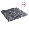 vidaXL Zidne panele 12 pcs Ametist siva 50 x 50 cm XPS pjena