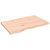 vidaXL Stolna ploča 80x50x(2-4) cm od netretirane masivne hrastovine
