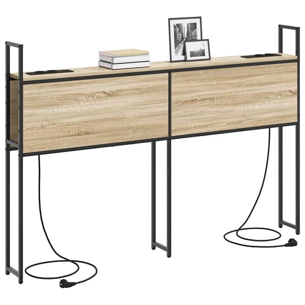 vidaXL Uzgled za skladi&scaron;tenje s postajom za punjenje sonoma hrast