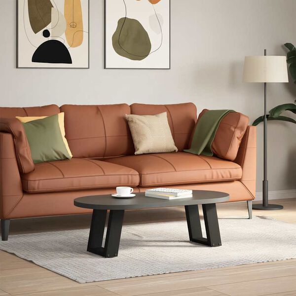 vidaXL Noge za klub stolić U-oblik 2 kom Crne 30 x (30-31) cm Čelik