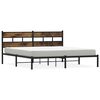 vidaXL Metalni okvir kreveta bez madraca boja hrasta 193x203 cm